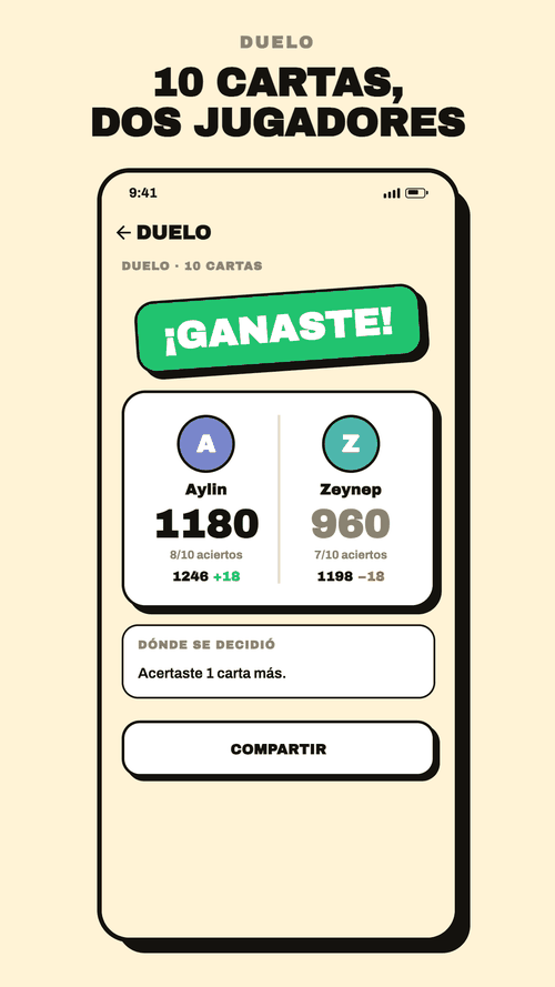 10 cartas, dos jugadores